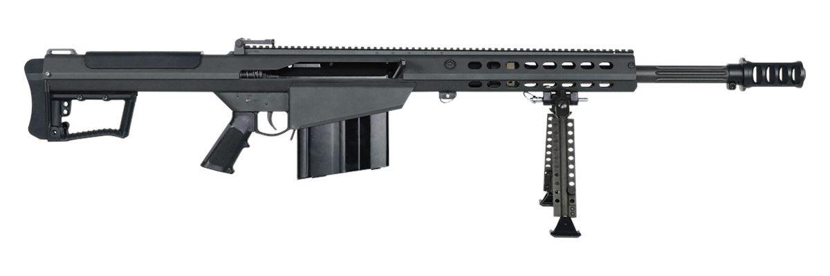 Barrett 18062 M107A1 50 BMG 20in 10+1 Black Cerakote Fixed w/Sorbothane Rec view 2