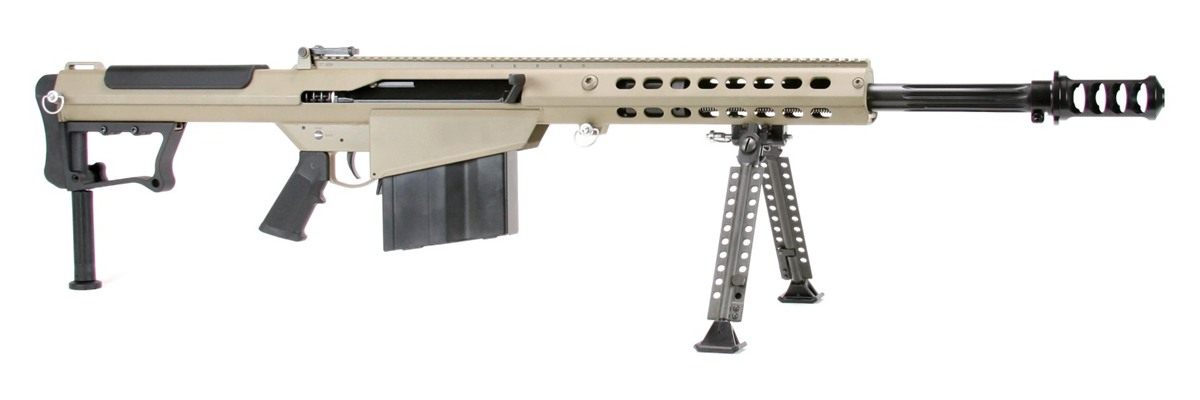 Barrett 18066 M107A1 50 BMG 20in 10+1 Flat Dark Earth Cerakote Fixed with S view 2