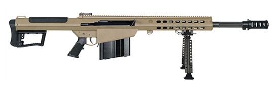 Barrett 18066 M107A1 50 BMG 20in 10+1 Flat Dark Earth Cerakote Fixed with S view 4