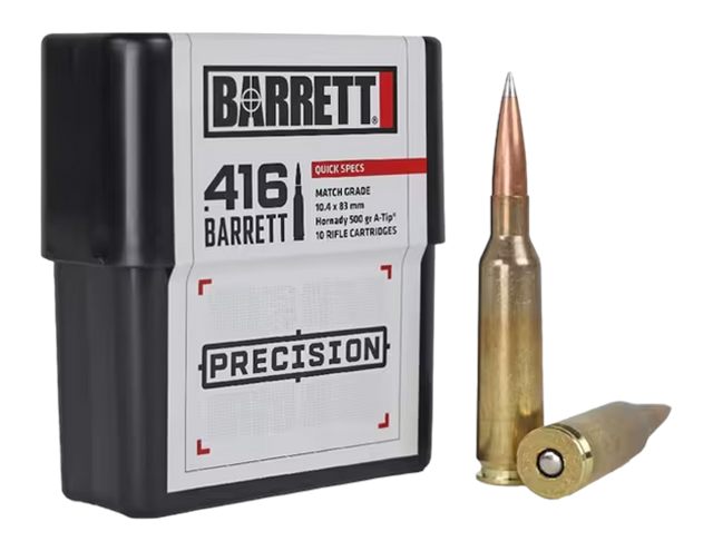 Barrett Precision Rifle ammunition .416 500 gr PT 2850 fps 10/rd