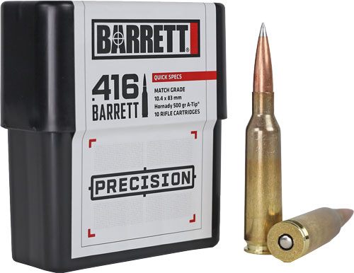 Barrett Precision Rifle ammunition .416 500 gr PT 2850 fps 10/rd view 2
