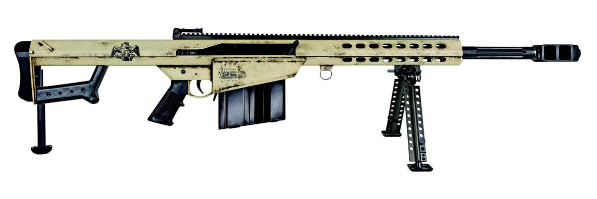 Barrett 20152 M82A1 America 250 50 BMG 10+1 Black Fluted Barrel, Steel Rece