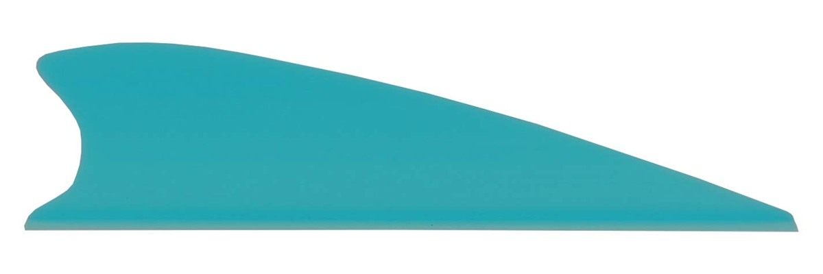 TAC Vanes 2.25in Matrix Shield Cut Turquoise Pack of 36, for Archery Bowhun
