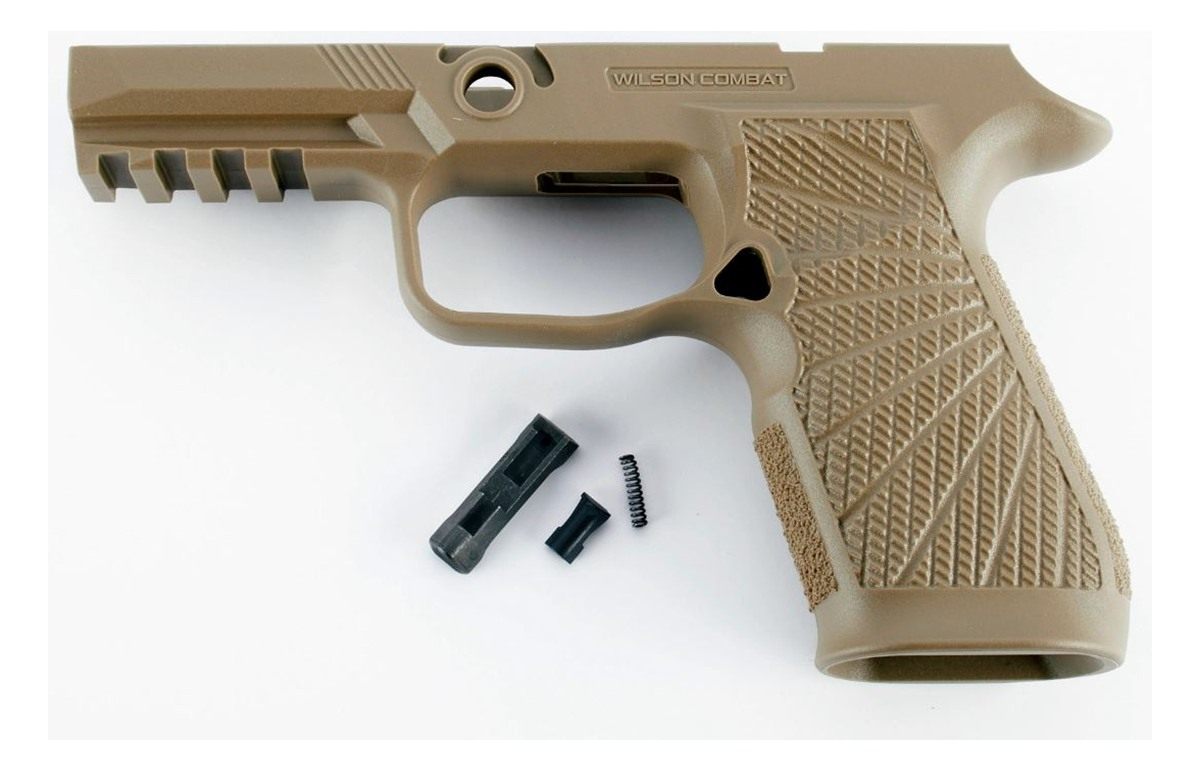 Wilson Combat Grip Module Sig Sauer P320 Carry No Manual Safety Tan view 2