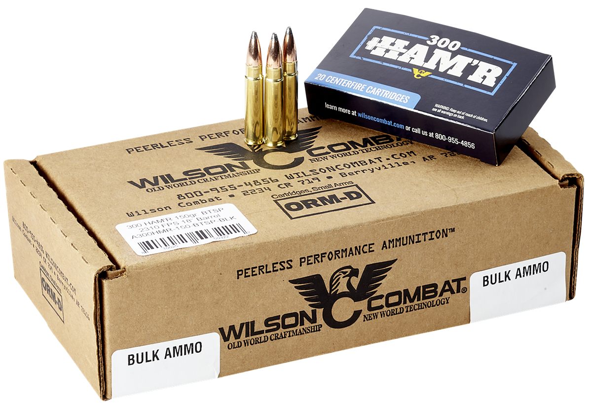 Wilson Combat A300HMR150BTSP HAM'r Boat Tail 300 150 gr Speer Soft Point 20
