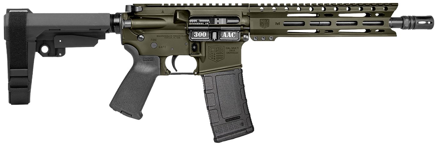 Diamondback Firearms DB1916B101 DB15 300 AAC 30+1 10in OD Green Cerakote He