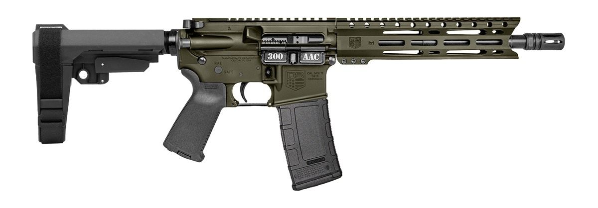 Diamondback Firearms DB1916B101 DB15 300 AAC 30+1 10in OD Green Cerakote He view 2