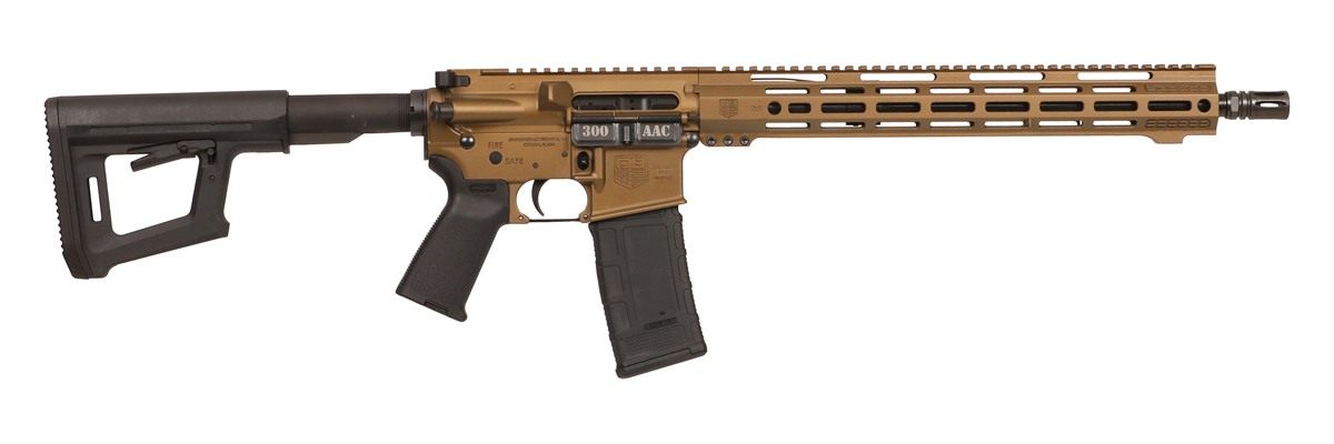 Diamondback DB1718B042 DB15  300 Blackout 30+1 Burnt Bronze Cerakote Picatinny Rail Aluminum Receiver, Black Synthetic Stock