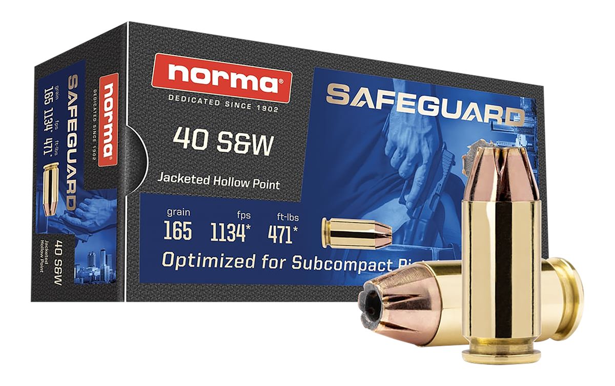 Norma Precision Ammunition 801407887 Safeguard 40S W 165gr Jacketed Hollow