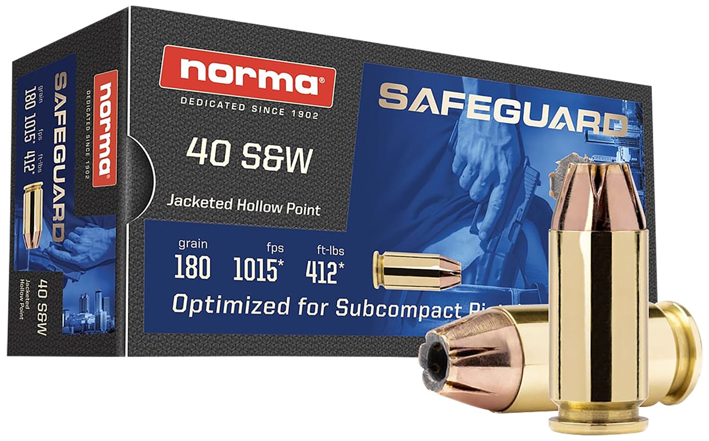 Norma Precision Ammunition 801407727 Safeguard 40S W 180gr Jacketed Hollow