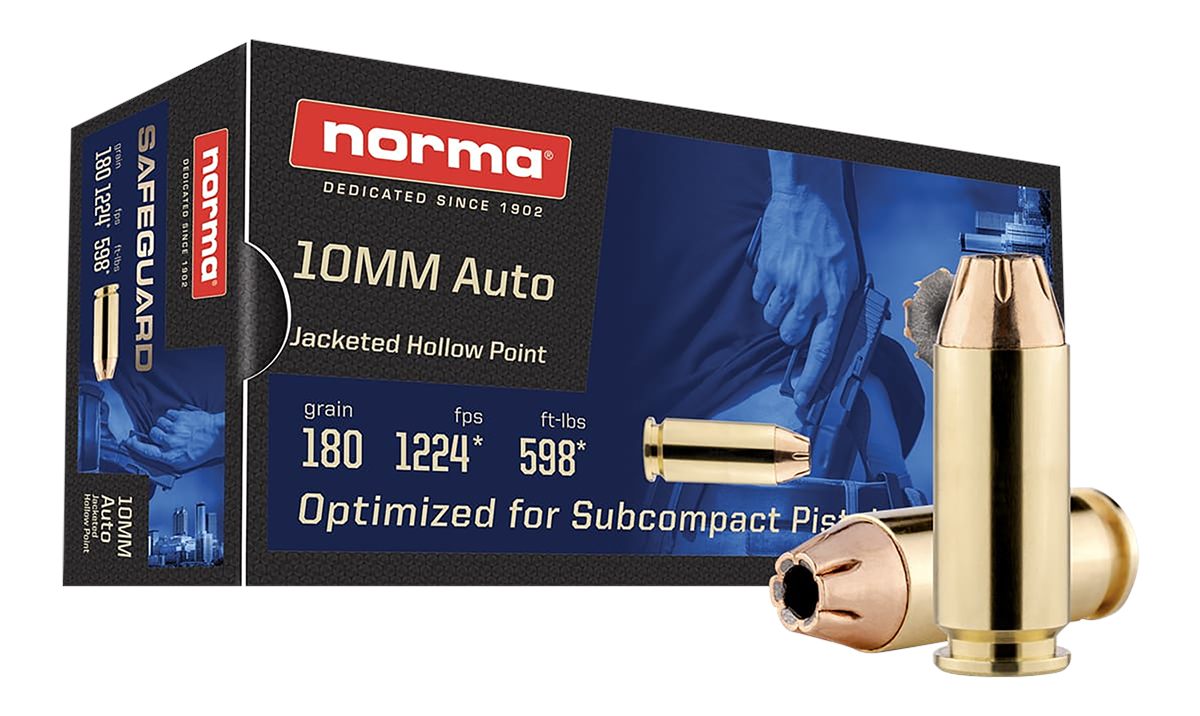 Norma Ammunition 801109265 10mm 180gr Jacketed Hollow Point 50 Per Box/20 C