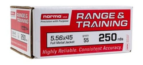 Norma Ammunition Range Training Rifle 5.56mm 55gr FMJ 3250 fps 250/ct