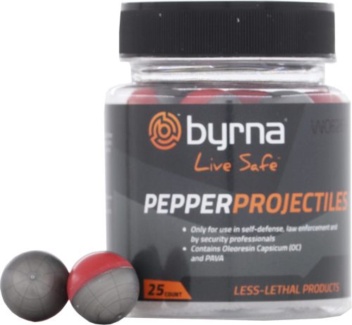 Byrna Technologies Pepper Projectiles 25 Count TUB .68 CAL