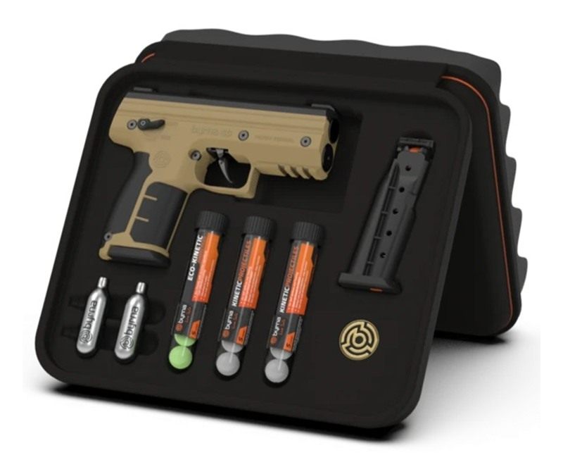 Byrna Technologies SD Kinetic KIT TAN W/ 2 Mags Projectiles