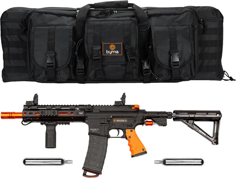 Byrna Technologies Mission 4 Launcher Black /ORG W/2 88GR CO2