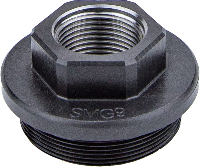 KGM Suppressors A-SMG9-DTA-S-3 Direct Thread Adapter Black Nitride Steel 5/