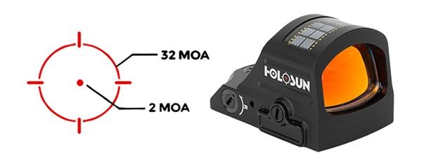 Holosun Technologies HS507CX2 507 Black Anodized 1 x 0.63in x 0.91in 2 MOA view 3