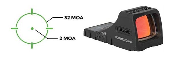 Holosun Technologies Scsmgr MOS Black Anodized 1 x 0.58in X 0.77in 2 MOA Gr view 3