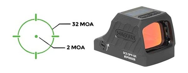 Holosun Technologies SCS320GR 320 Black Anodized 1 x 0.90in X 0.63in 2 MOA view 3