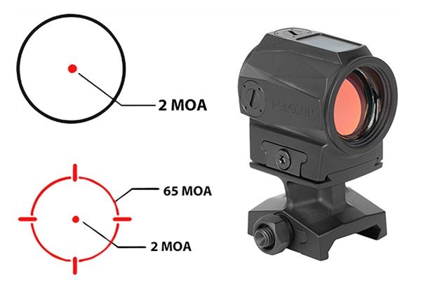 Holosun Technologies Scrsrdmrs Black Anodized 1 x 20 mm 2 MOA Red Dot/65 Ci view 2