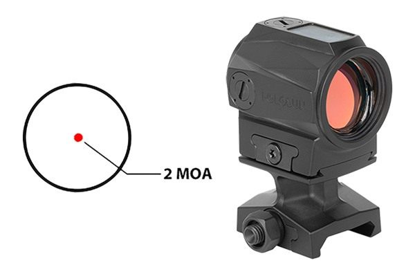Holosun SCRSRD2 Black Anodized 1 x 20 mm 2 MOA Red Dot view 2