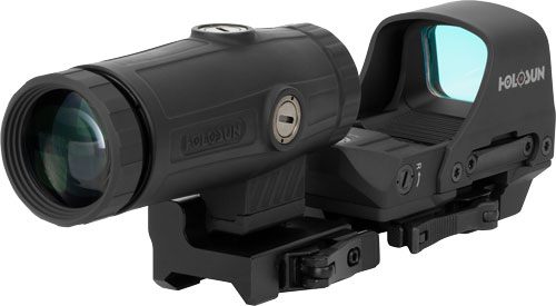 Holosun Technologies HE510C-GR/HM3X Black 1x/3x 0.91x1.26in 2 MOA/65 2 Gree view 3