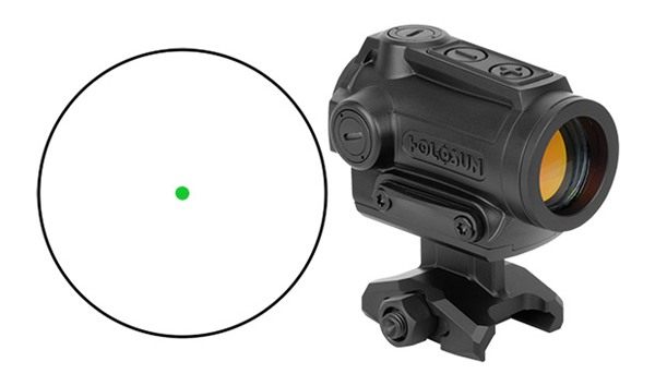 Holosun Technologies AROGR2 Black 1x 2 MOA Green Dot Reticle view 2