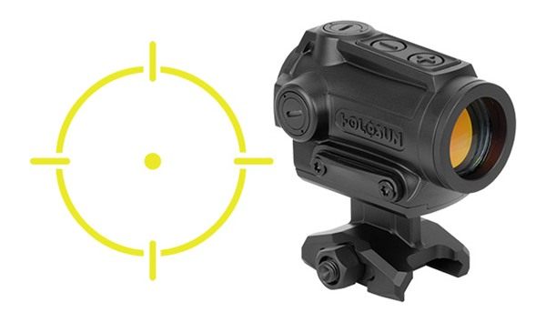 Holosun Technologies Aromrsgd Black 1x 2 MOA Gold Dot/65 Circle Reticle view 2