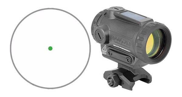 Holosun Technologies AROEVOGR2 Black Anodized 1x 2 MOA Green Dot Reticle view 3