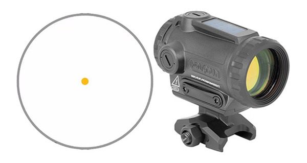 Holosun AROEVOGD2 Black Anodized 1x 2 MOA Gold Dot Reticle view 3
