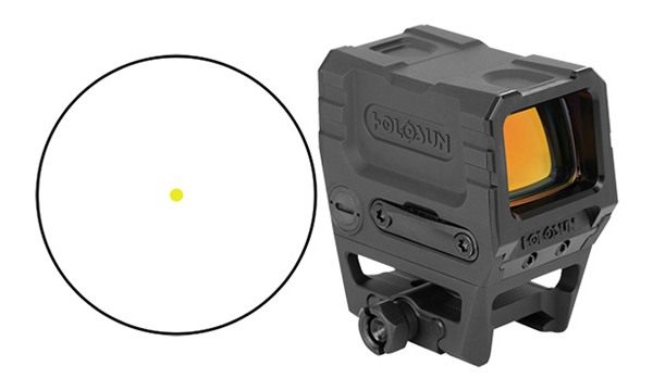 Holosun Technologies AEMSCOREX2GD Black Anodized 1x 2 MOA Gold Dot Reticle view 2