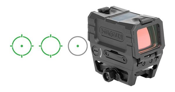 Holosun Technologies AEMS EVO Enclosed Medium Green Multi Reticle view 2