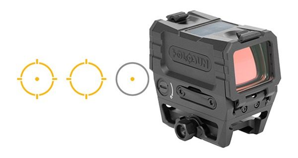 Holosun Technologies AEMS EVO Enclosed Medium Gold Multi Reticle view 2