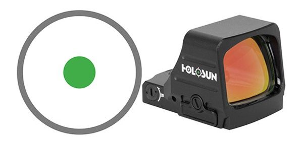 Holosun Technologies 407 Green DOT 6MOA LRG Open Lens Full Size Pistol view 2