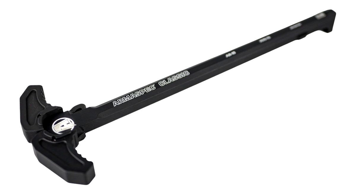 Armaspec ARM166-BLK Classic Charging Handle Black Aluminum Ambidextrous