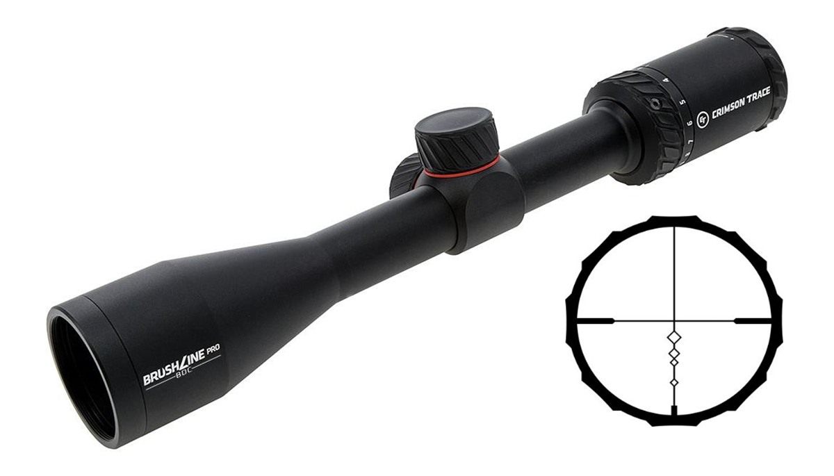 Crimson Trace Brushline Pro Rifle Scope 3-9x40mm 1in SFP BDC view 2
