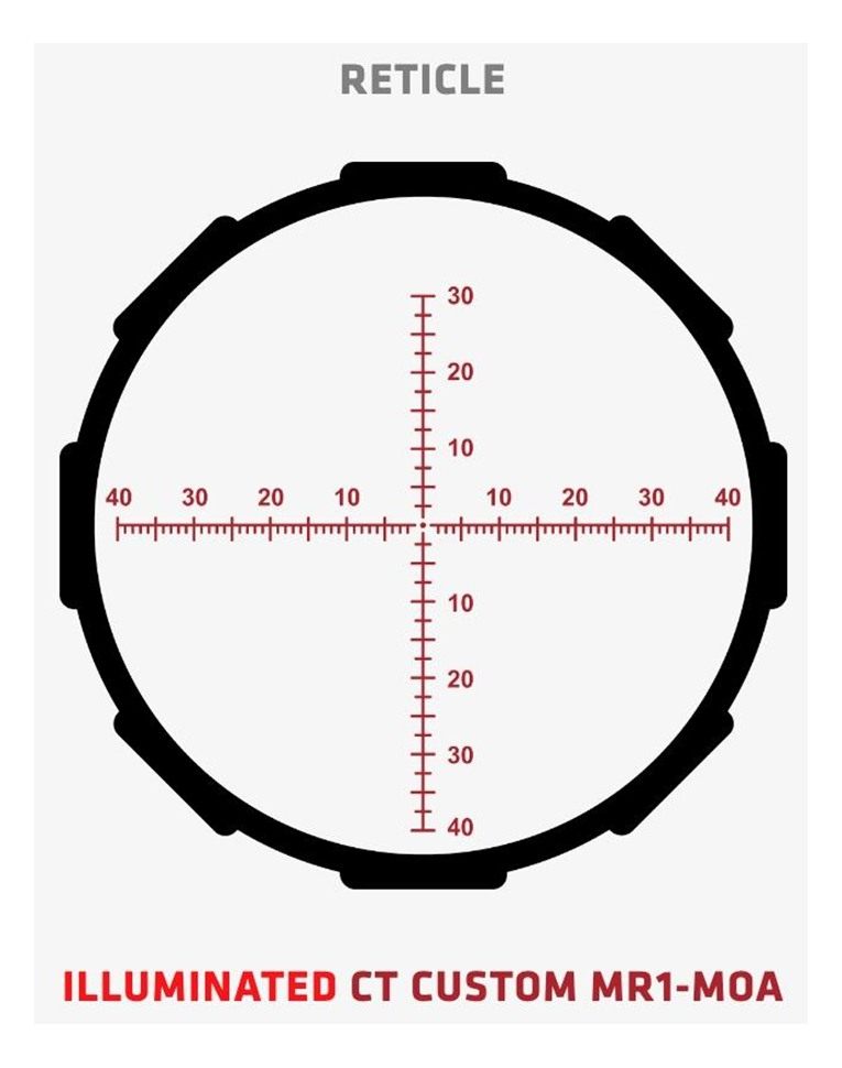 Crimson Trace Hardline Pro Rifle Scope - 4-16x50mm 30mm FFP MR1-MOA Illum view 3