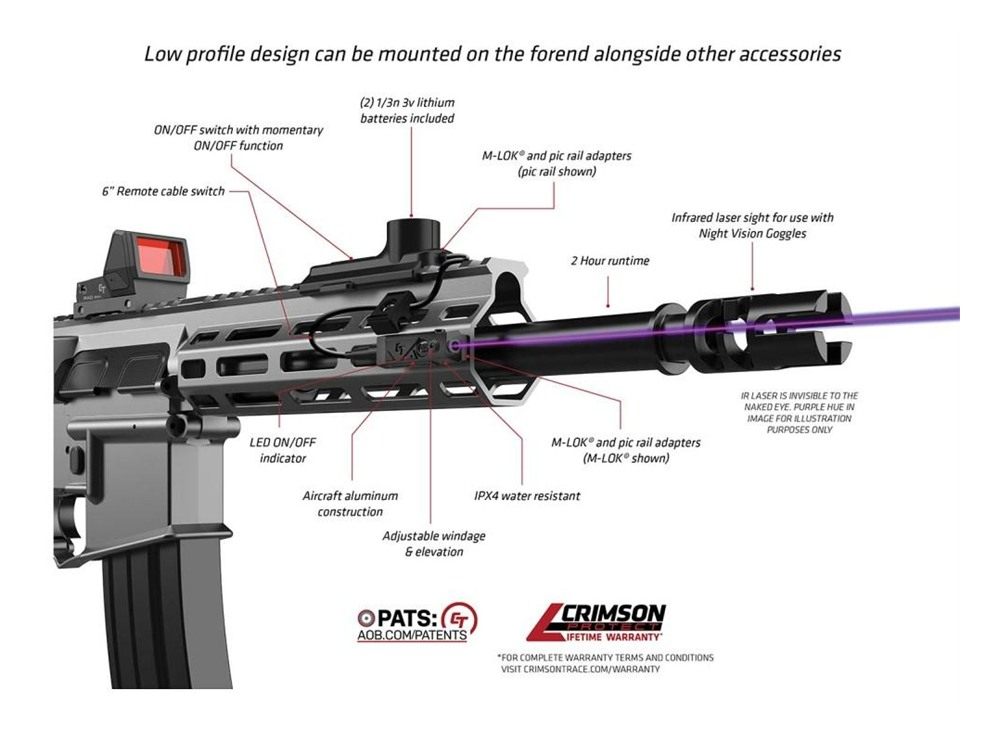 Crimson Trace Infrared Modular Tactical Laser IR-MTL Long Gun