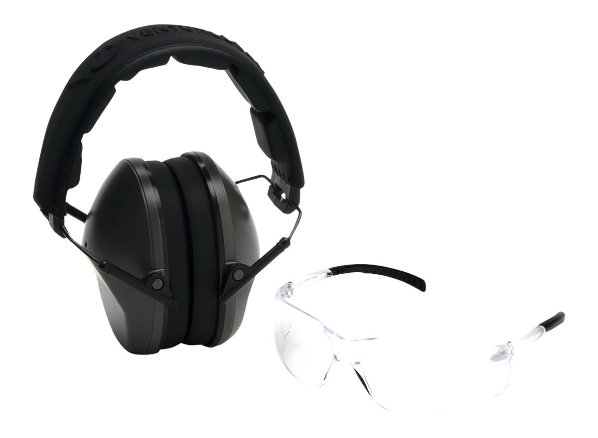 Pyramex VGCOMBO310 Earmuff/Glasses Combo Kit Over the Head Clear Lens Wrapa