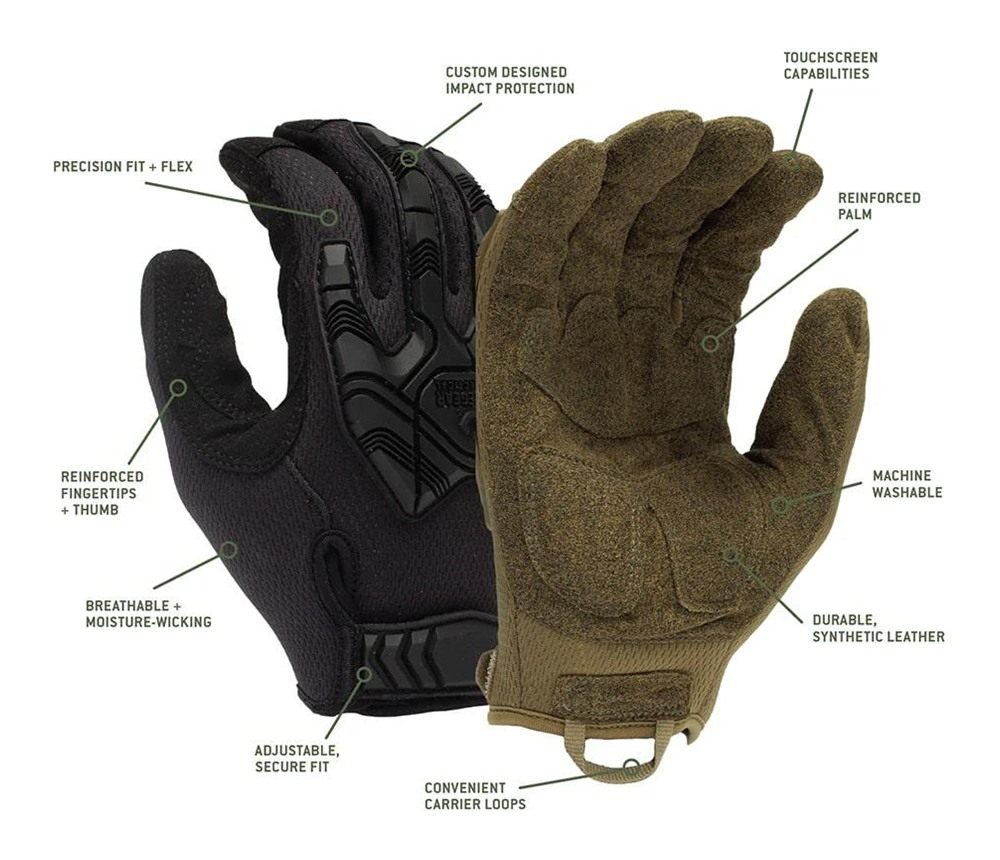 Pyramex VGTG40BXL Impact Operator Heavy-Duty Black Synthetic Leather XL Hoo view 2