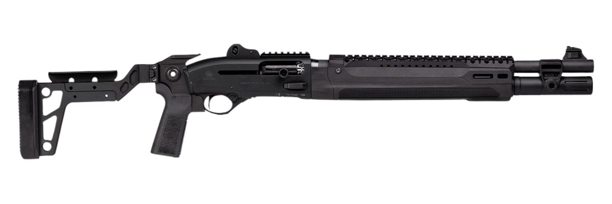 Langdon Tactical Tech LTT1301HBCFBLK Beretta 1301  3" 7+1 18.50" Black Heat Shield Barrel, Black Anodized Aluminum Receiver, Black Chisel Folding Synthetic Stock, Beretta Patrol Forend