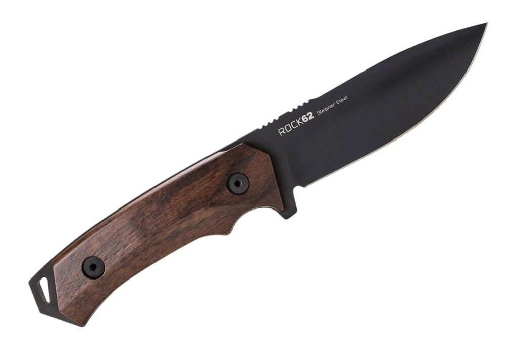 Woox Rock 62 Fixed Blade (Black - Walnut Handle) view 3