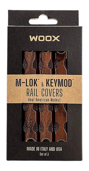 Woox SH.MLK005.S3 M-LOK Rail Covers Micarta Green American Walnut 3 Pack