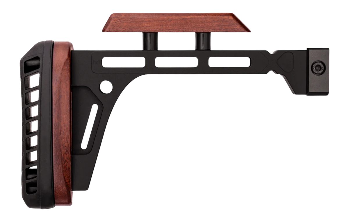 Woox SH.STK122.03 Forty-Seven Edge Stock Fixed Aluminum/American Walnut