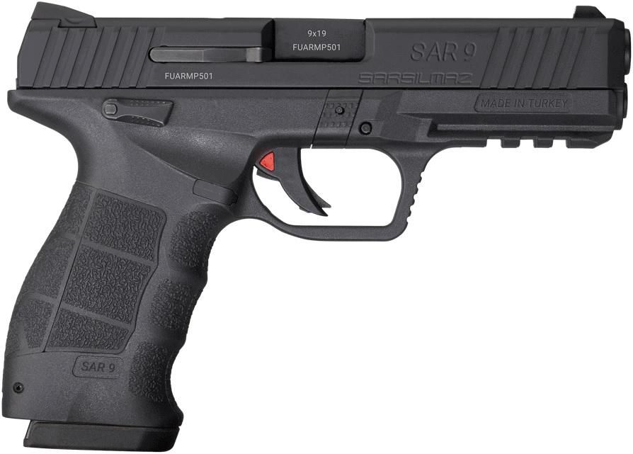 SAR USA 4.4in Barrel Black 17/19RD Magazines W/Safety Pict. Rail
