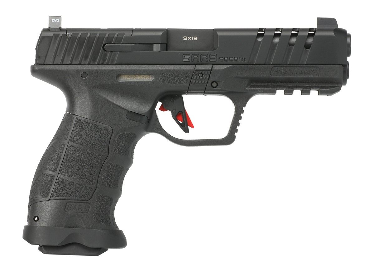 SAR USA Socom 9mm Luger 21+1 5.20in Black Steel Barrel, Optic Ready/Ported/