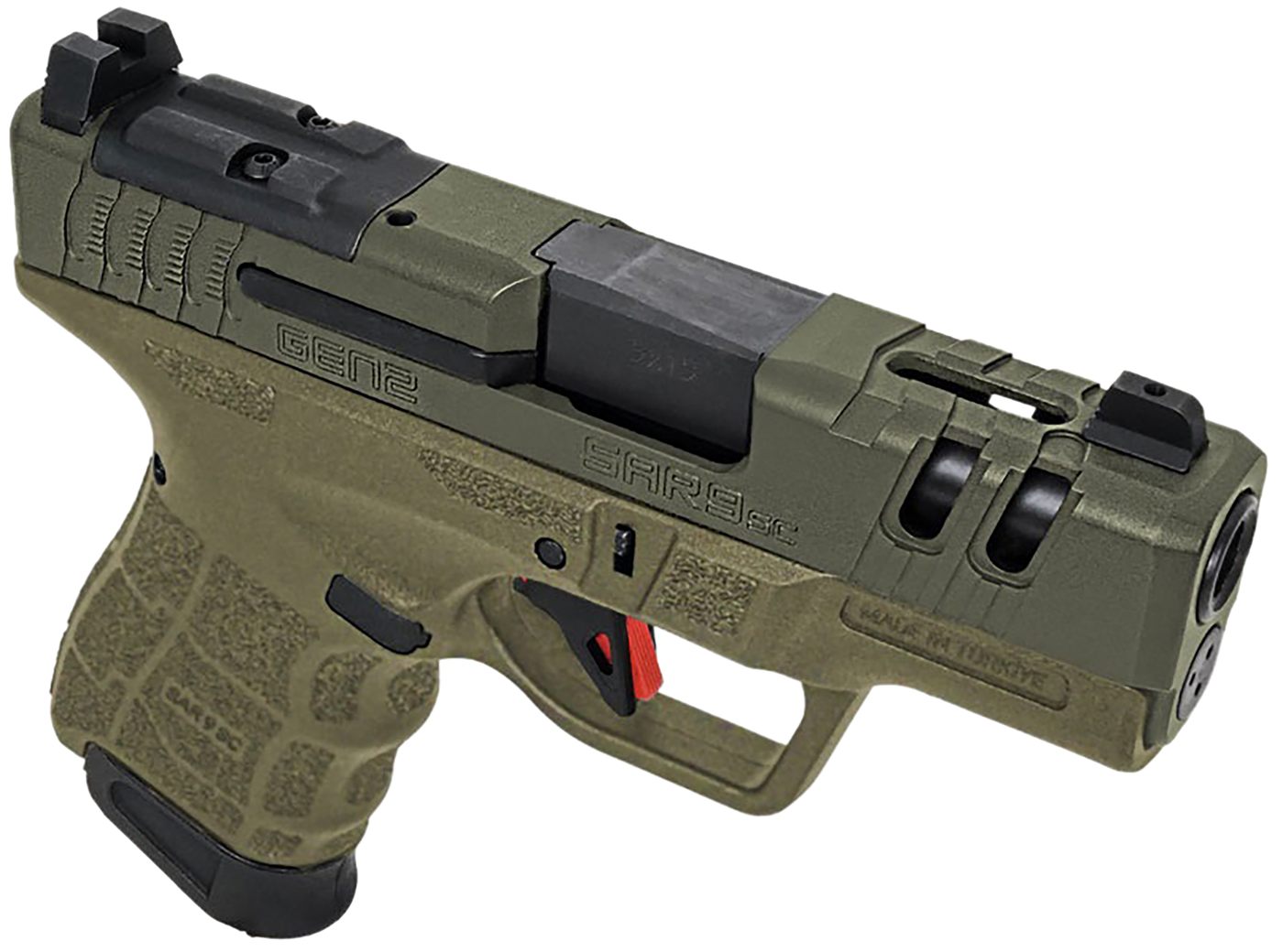 SAR USA SC Gen2 Sub-Compact 9mm Luger 15+1 3.30in Black Steel Barrel, OD Gr