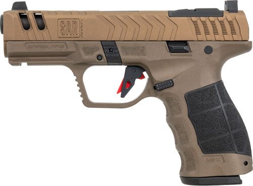 SAR USA C Gen3 Compact 9mm Luger 15+1 4in Black Steel Barrel, Bronze Optic view 2