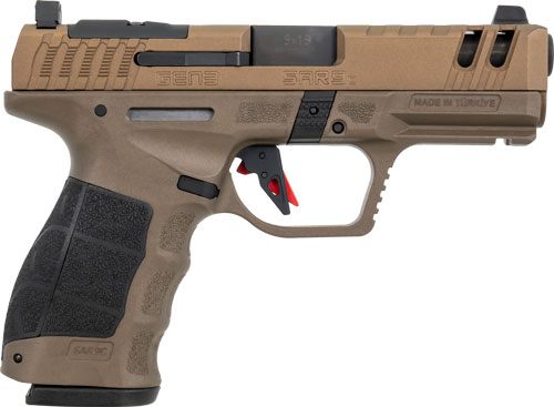SAR USA C Gen3 Compact 9mm Luger 15+1 4in Black Steel Barrel, Bronze Optic view 3