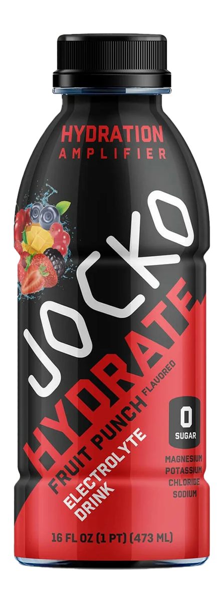 Jocko Fuel 29753 Fruit Punch Hydrate Drink 16oz 12 Pack